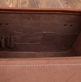Крупный коричневый  портфель для мужчины
