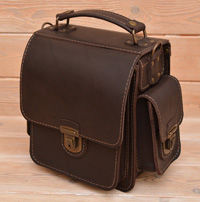 Оригинальная коричневая сумка ручной работы