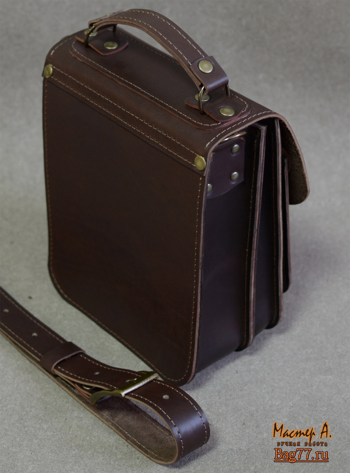 Крупная коричневая кожаная барсетка « Bag77 — кожаные сумки и .