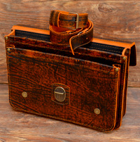 Оригинальный портфель из состаренной апельсиновой кожи