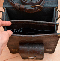 Оригинальная вместительная сумка из состаренной кожи
