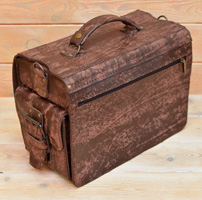 Вместительный мужской портфель из состаренной кожи