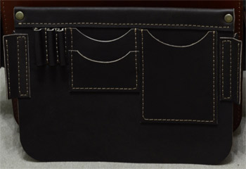 кожаный мужской портфель на заказ это практично - набор внутренних кармашков